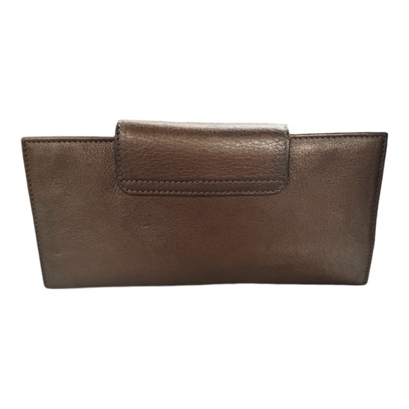 Salvatore Ferragamo Gancini Brown Leather Bifold Wallet - Picture 4 of 15